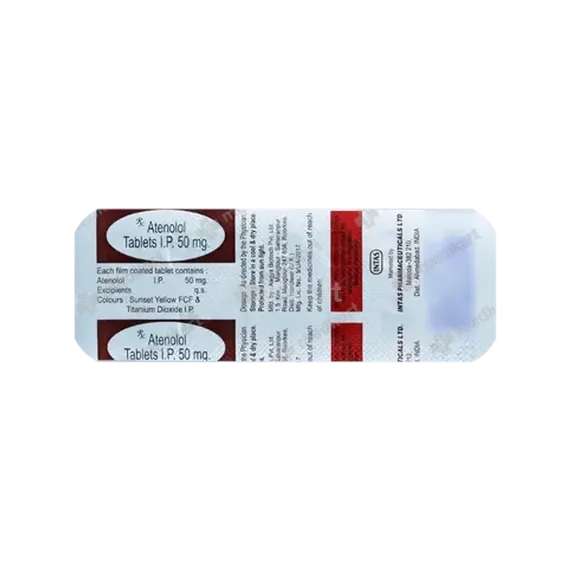 atenolol 50mg tablet 14's